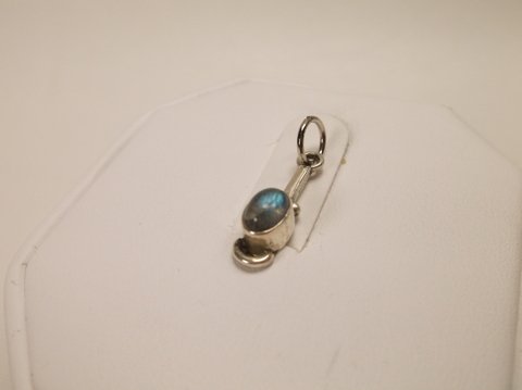 Sterling Silver Abalone Pendant: .