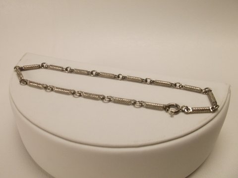 Heavy Sterling Silver Bar Anklet: .