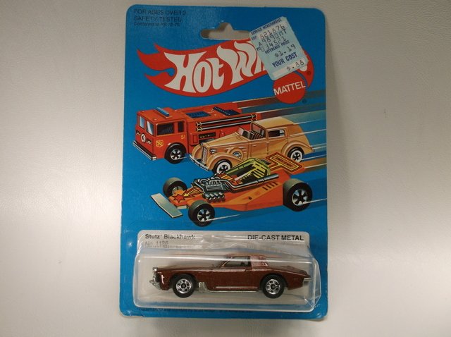 1982 Hot Wheels Stutz Blackhawk 1126 MOC: Titled date is what appears on the back of the package