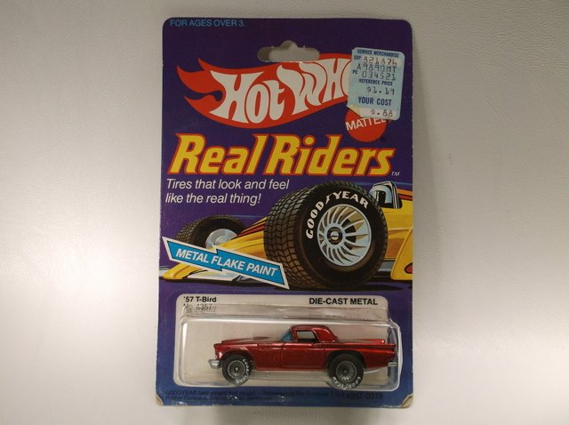 1982 Hot Wheels 57 T-Bird Metal Flake Real Riders MOC: Titled date is what appears on the back of the package