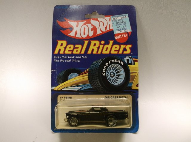 1982 Hot Wheels 57 T-Bird Real Riders MOC: Titled date is what appears on the back of the package