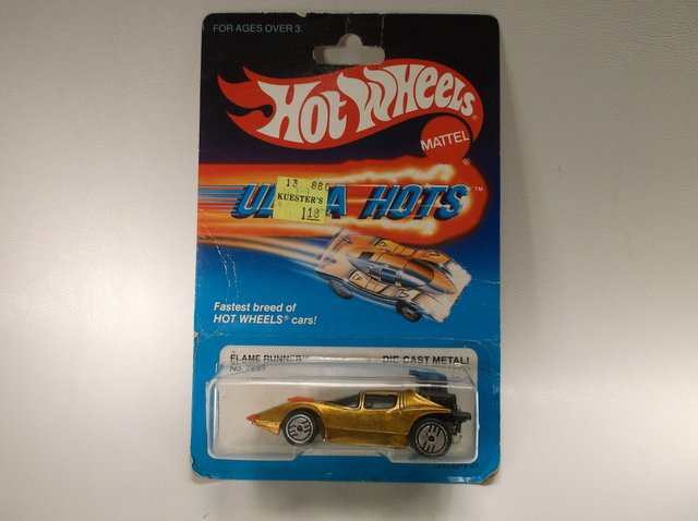 1983 Hot Wheels Flame Runner 7293 MOC: Titled date is what appears on the back of the package