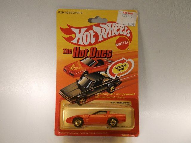 1983 Hot Wheels 80s Corvette 3928 MOC: Titled date is what appears on the back of the package