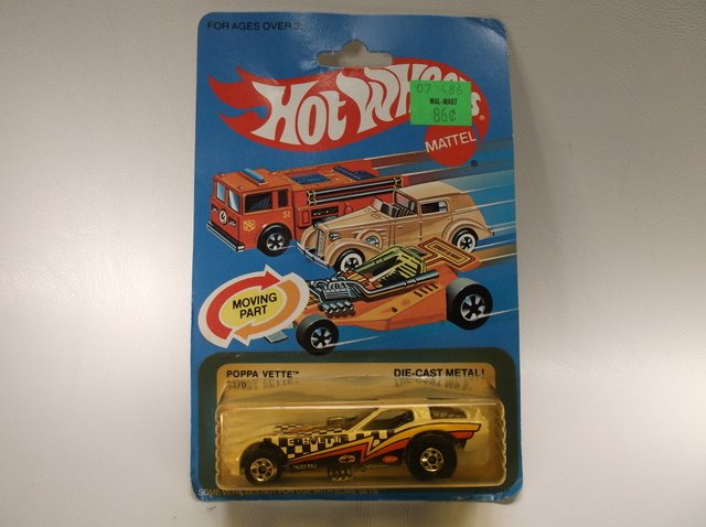 1982 Hot Wheels Poppa Vette 2528 MOC: Titled date is what appears on the back of the package