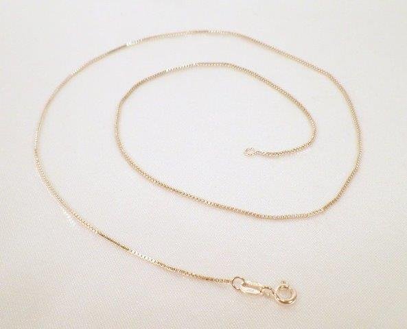 New 20 Inch Sterling Silver Box Chain Necklace: Stamped .925