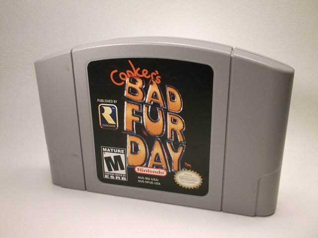 RARE Nintendo 64 Conkers Bad Fur Day Game EXPLICIT: games are tested and work nicely