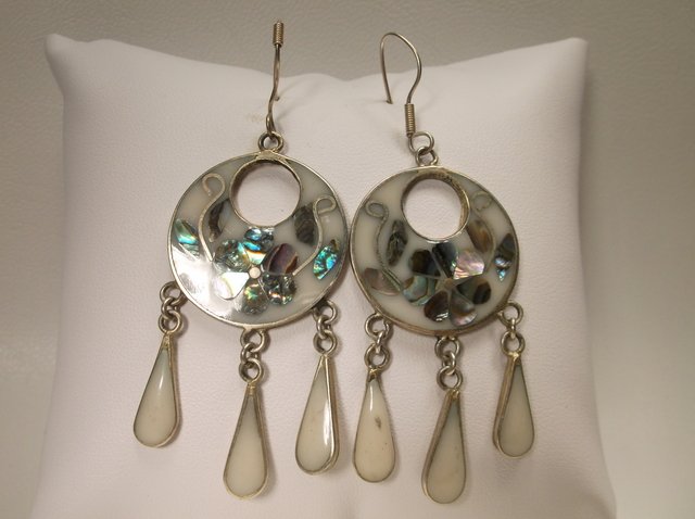 Nice Abalone Inlay Earrings: .