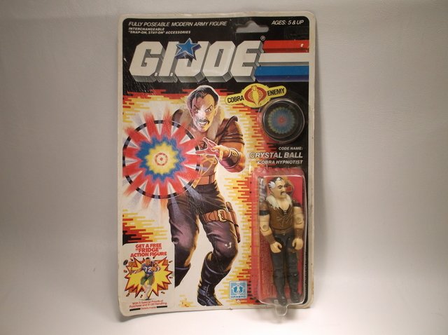 Rare Vintage 1986 GI Joe Crystal Ball Action Figure MOC: Mint On Card, All original, tough to find