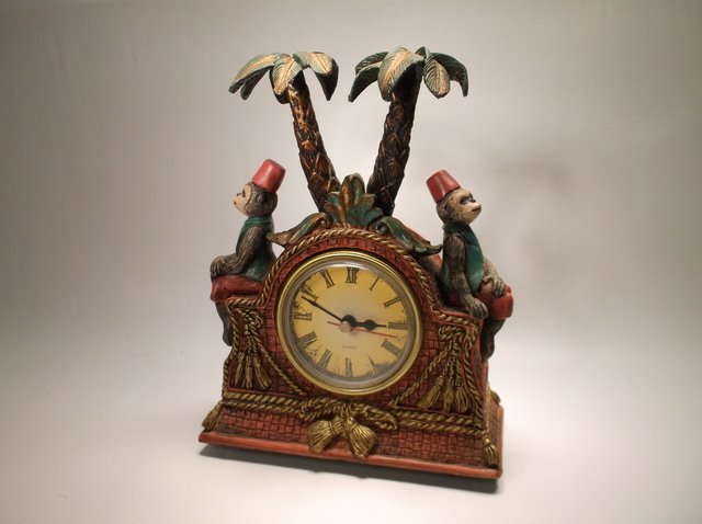 Nice Working Fez Monkey Clock 7 Inch: .