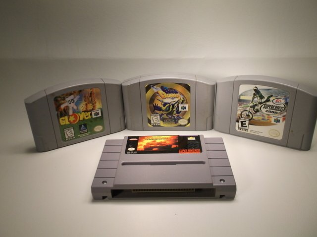 Nintendo 64 & Super Nintendo Game Lot Glover Etc: all games are tested and work properly