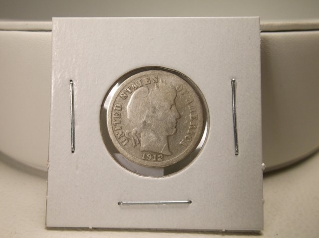 1912 D US Silver Barber Dime: .