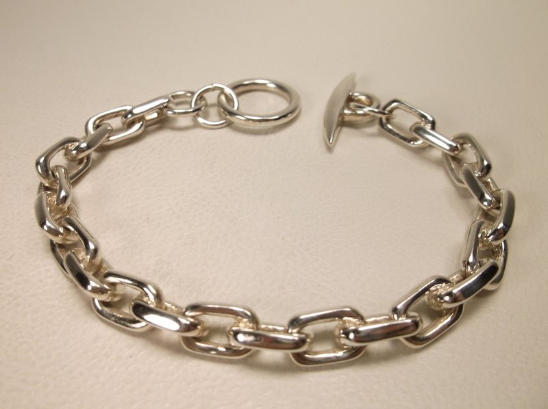 Gorgeous Very Heavy Sterling Silver Chain Bracelet: .