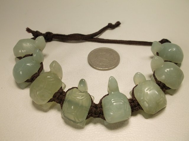 Nice Jade Turtle Anklet: .