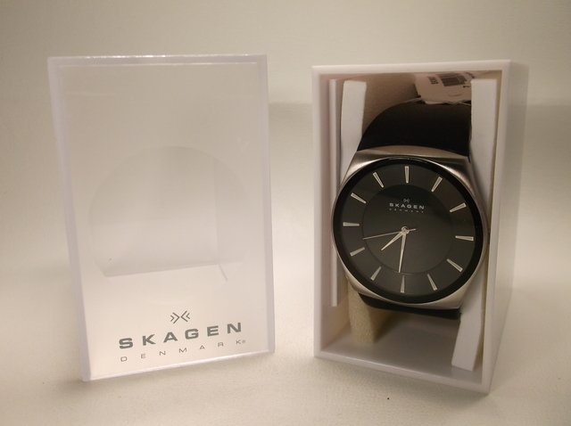 Beautiful New Mens Skagen Wristwatch Black: perfect condition, never worn, works great