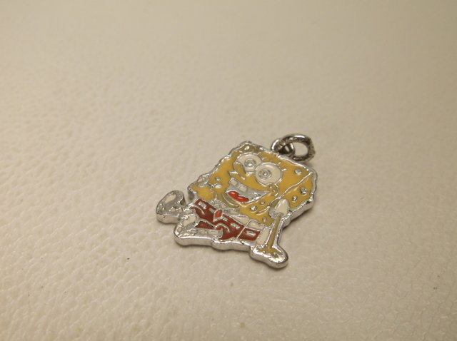 Nice Sterling Silver Spongebob Squarepants Charm: .
