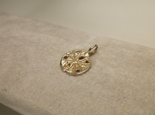 Beautiful 14kt Gold Sand Dollar Pendant: .