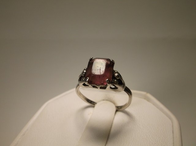 Antique Sterling Silver Amethyst Ring 7.5 (1 of 1)