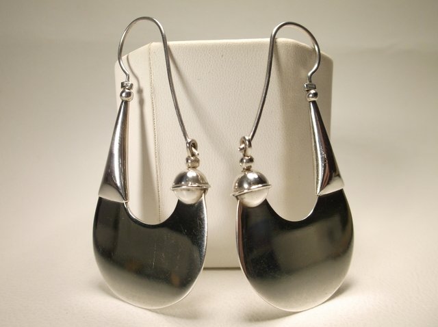 Gorg Heavy Sterling Silver Taxco Earrings TR-151 (1 of 2)