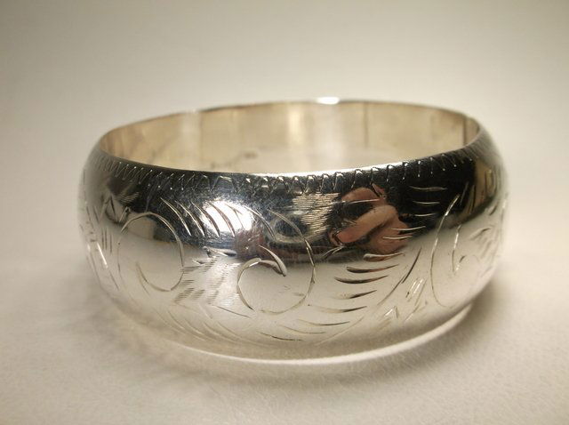 Beautiful Large Sterling Silver Bracelet Sup Heavy (1 of 2)