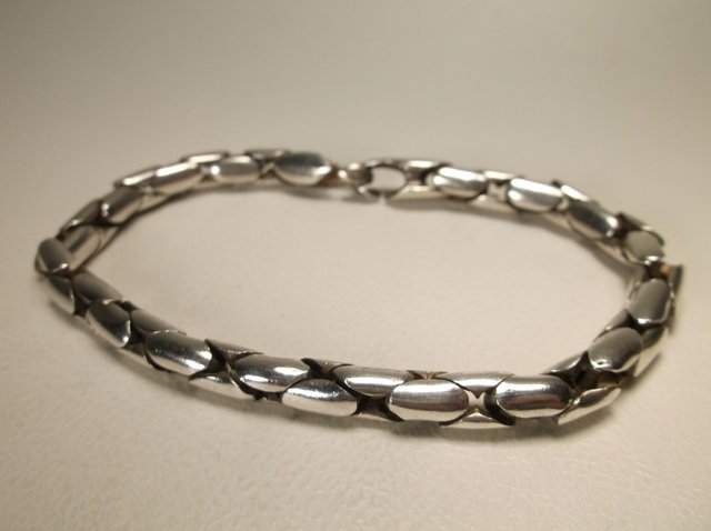 Heavy Thick Sterling Silver Bracelet (1 of 1)
