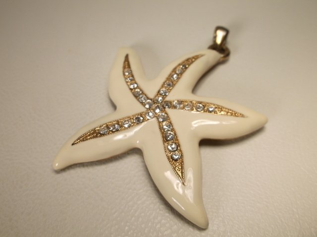 Large Enameled Starfish Pendant (1 of 1)