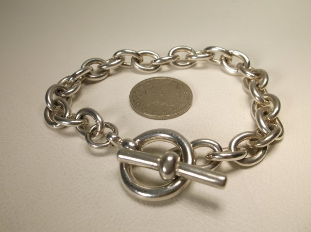 Beaut Crazy Heavy Sterling Silver Thick Chain Bracelet (1 of 1)