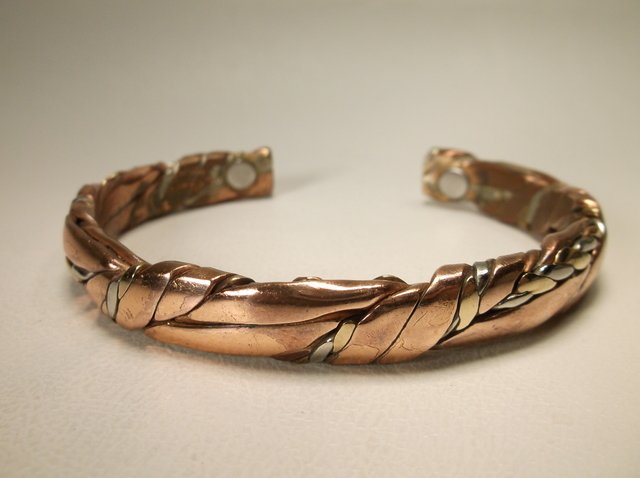Nice Heavy Sergio Lub Mens Copper Brass Bracelet (1 of 1)