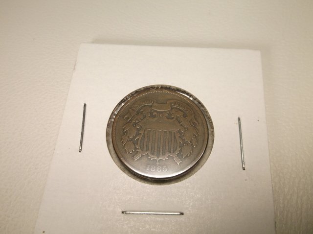 1865 US 2 Cent Piece Not Worn (1 of 2)
