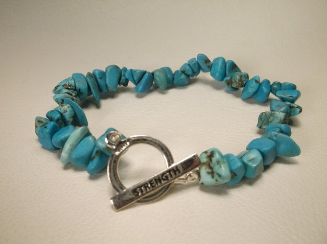 Nice Sterling Silver Turquoise Bracelet (1 of 1)