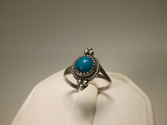 Nice Sterling Silver Navajo Turquoise Ring 7 (1 of 1)
