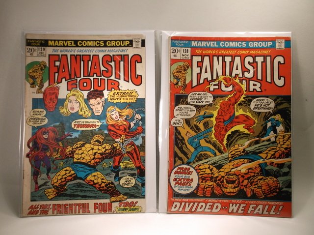 1972 Marvel Fantastic Four Comic Lot 128 129 $105 (1 of 1)