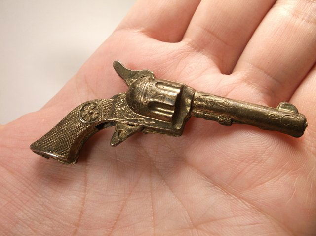 Rare Antique Miniature Metal Cap Gun: .