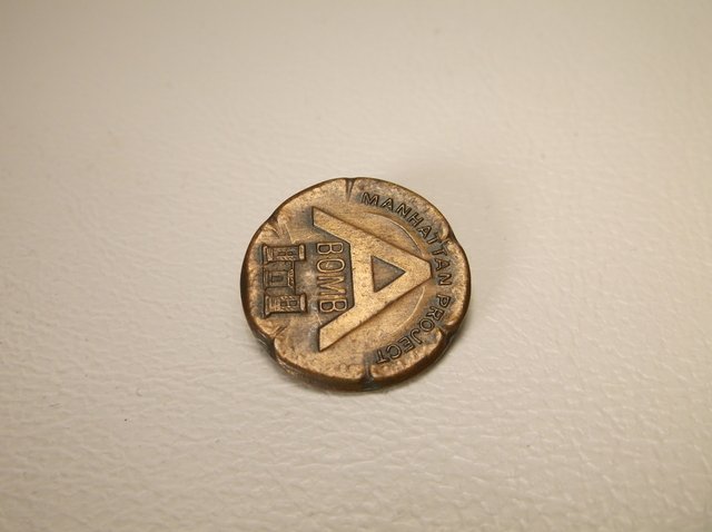 Antique Manhattan Project A-Bomb Pin (1 of 1)