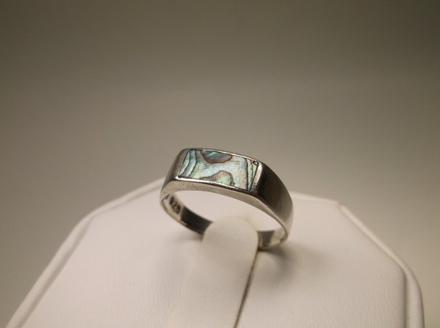 Nice Sterling Silver Abalone Ring 7 (1 of 1)