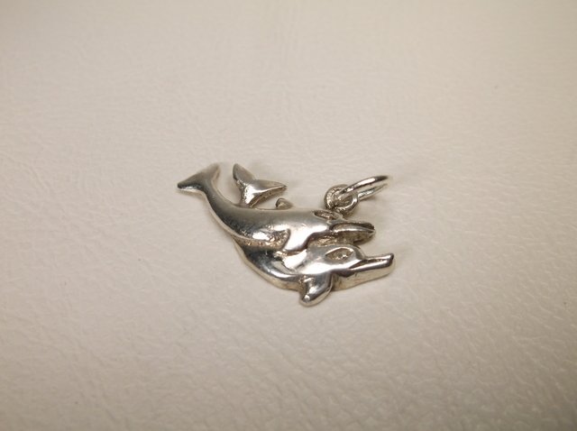 Nice Sterling Silver Dolphin Charm (1 of 1)