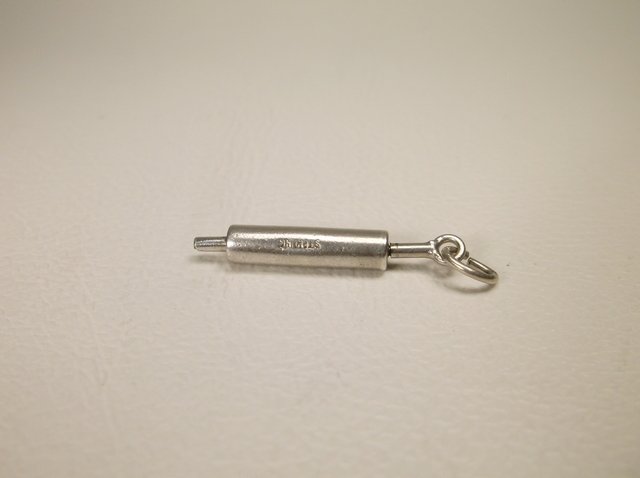 Antique Sterling Silver Rolling Pin Charm: .