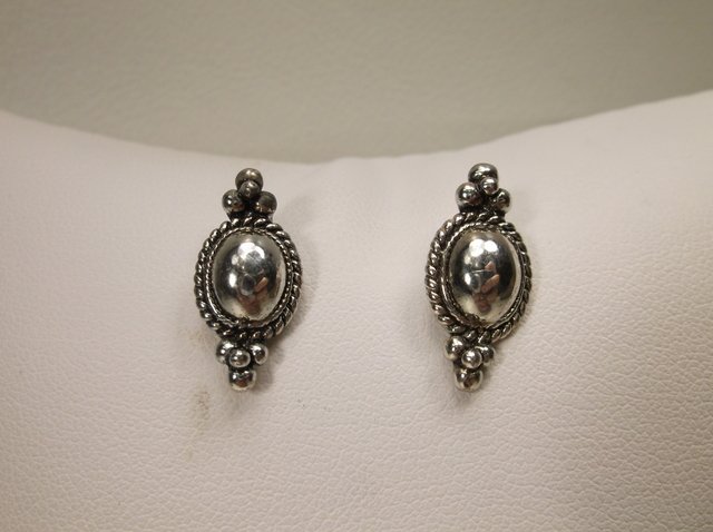 Nice Heavy Sterling Silver Earrings (1 of 1)