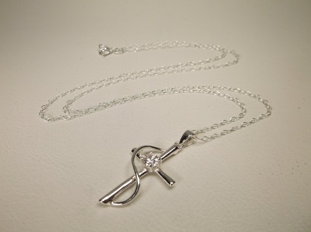 Nice Sterling Silver Cross Necklace (1 of 1)