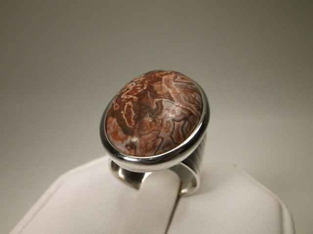 Stunn Huge Sterling Silver Jasper Navajo Ring 7 DTR (1 of 4)