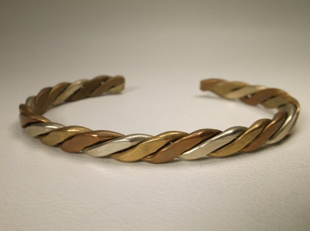 Large Copper Brass Cuff Bracelet (1 of 1)