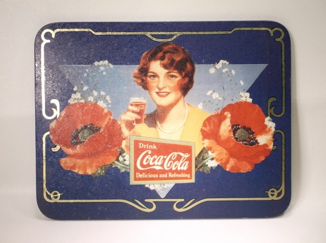 8 Inch Metal Coca Cola Girl Sign (1 of 2)
