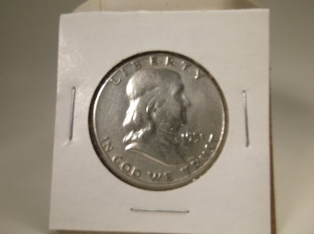1951 US Silver Franklin Half Dollar (1 of 1)