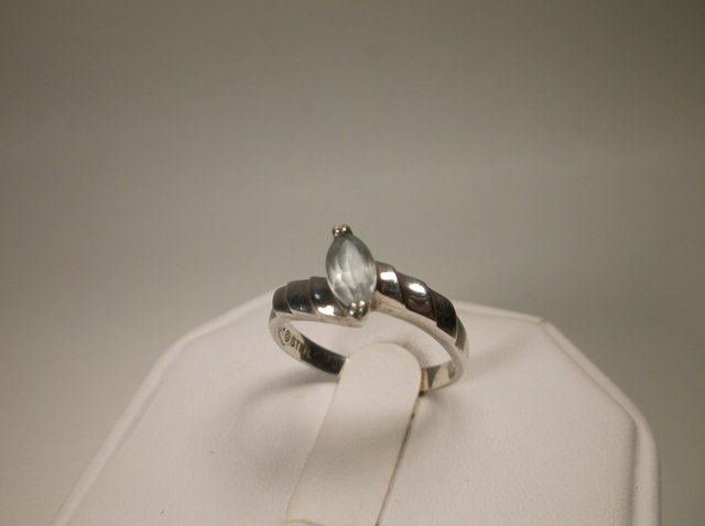 Nice Sterling Silver Aqauamrine Ring 7 (1 of 1)