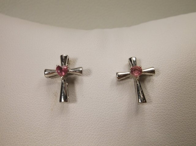 Nice Sterling Silver Cross Earrings (1 of 1)