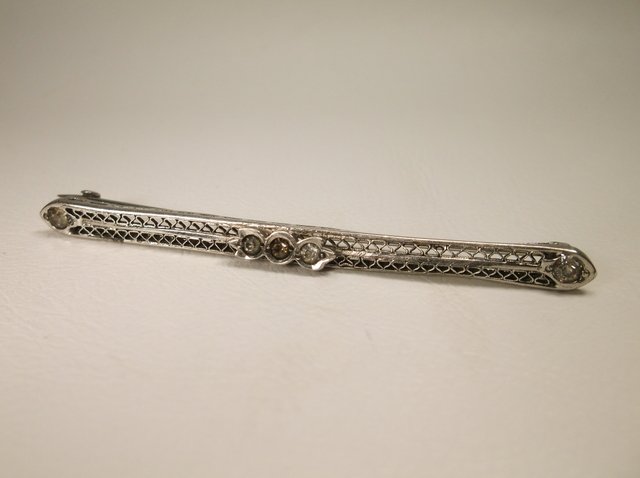 Large Antique Sterling Silver Brooch (1 of 1)