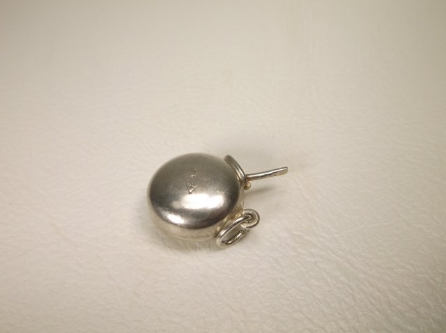 Antique Sterling Silver Medicine Jar Charm: .