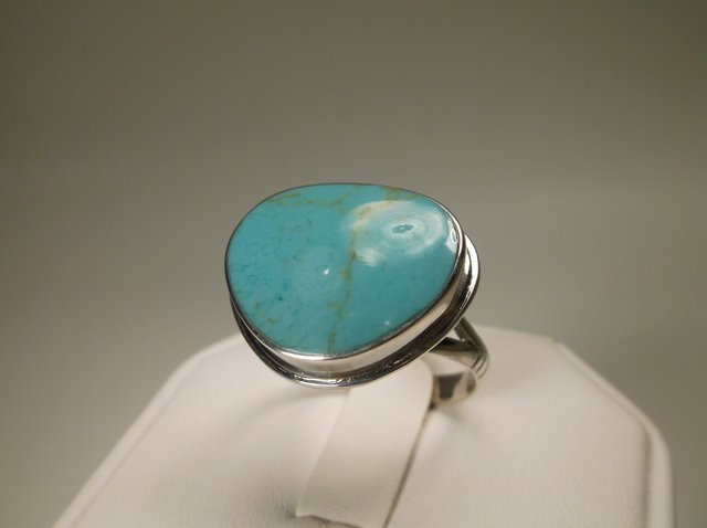 Gorgeous Sterling Silver Turquoise Mens Ring 10 (1 of 1)