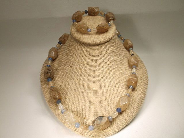 Gorgeous Gemstone Necklace Bracelet Set (1 of 2)