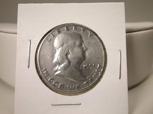1951 D US Silver Franklin Half Dollar (1 of 1)