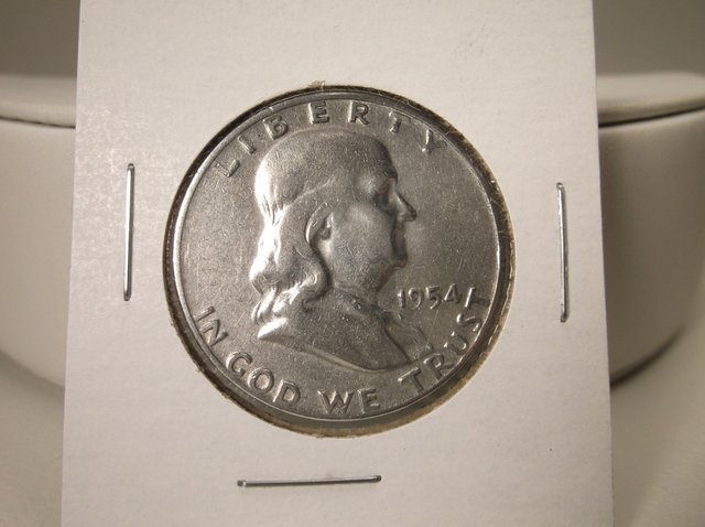 1954 D US Silver Franklin Half Dollar (1 of 1)